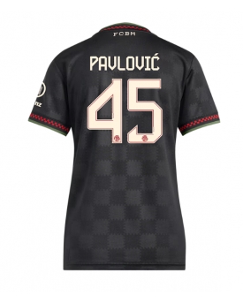Bayern Munich Aleksandar Pavlovic #45 Maglia Gara Terza Repliche 2025-26 Donna Maniche Corte